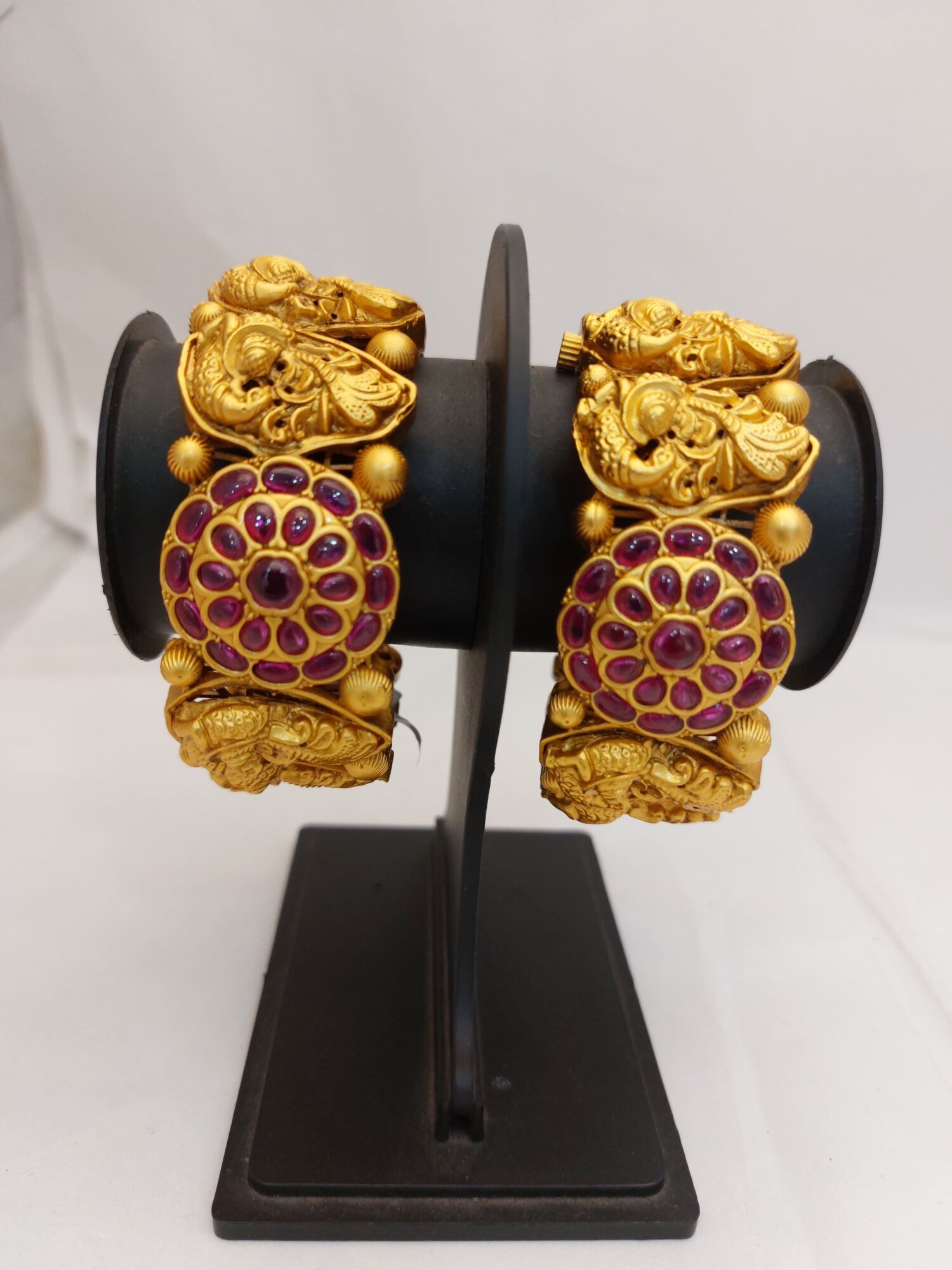 Antique Bangles with Pink Stone